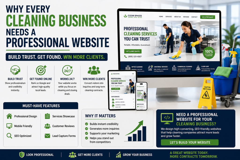 Why Every Cleaning Business Needs a Professional Website (And How It Helps You Win More Clients)